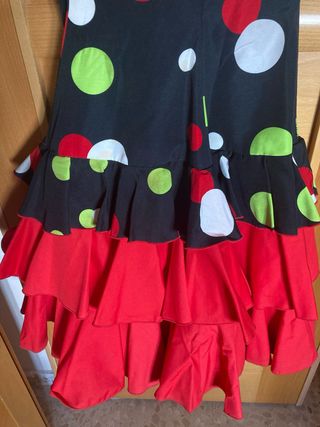 Vestido Flamenco talla 8-12 años.