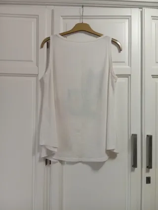 Camiseta blanca estampada