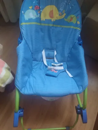 Hamaca Fisher-Price azul con estampado