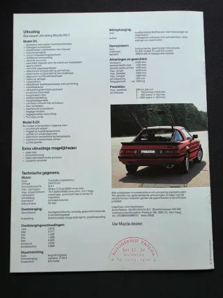 Catálogo Mazda RX-7