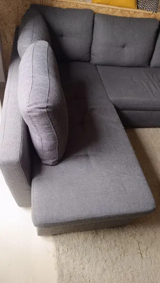 Sofá/cama esquinero gris
