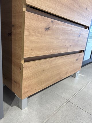 Mueble de baño 80cm roble con patas
