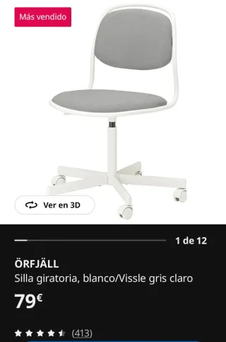 Silla de oficina giratoria Ikea ÖRFJÄLL
