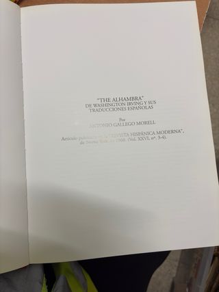 Cuentos de la Alhambra Washington Irving