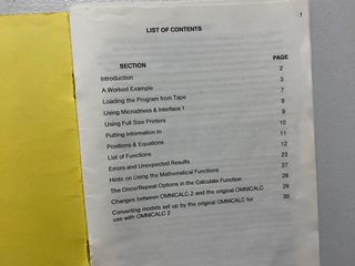 Software foglio di calcolo Omnicalc 2 per Spectrum