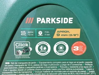 Kit Manguera Parkside con Accesorios