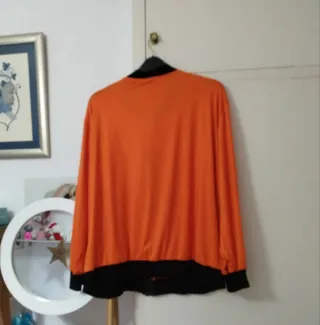 Bomber naranja y negra overside desde la 42 a 48