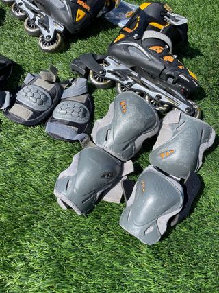 Patines en linea Rollerblade Protecciones y Bolso