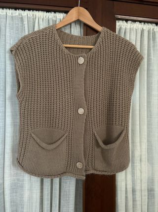 Chaqueta de lana sin mangas