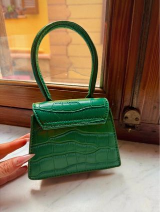 Borsetta Jacquem verde coccodrillo con tracolla