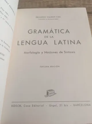 GRAMÁTICA DE LA LENGUA LATINA