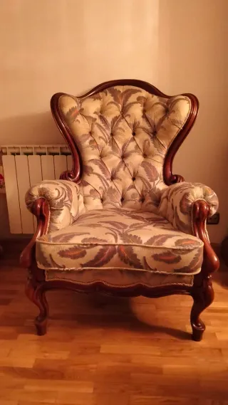 Conjunto Sofá, mesa y Sillones Luis XV