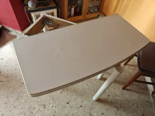 Mesa de cocina plegable blanca