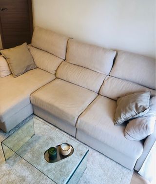 Sofá Chaise Longue Ikea Eskilstuna Beige