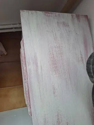 Mesita de noche restaurada madera