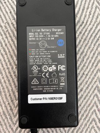 Cargador Batería Bicicleta Eléctrica