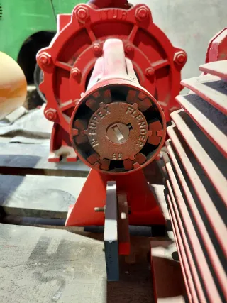 Bomba de agua roja