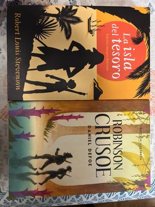 Pack dos libros La isla del tesoro,Robinson Crusoe