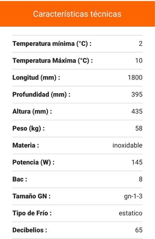 Vitrina Refrigerada 8 Cubetas
