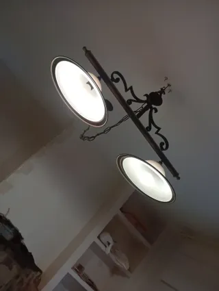Lámpara colgante doble