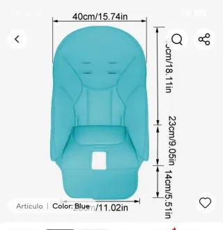 Funda Trona Verde Mint y Beige