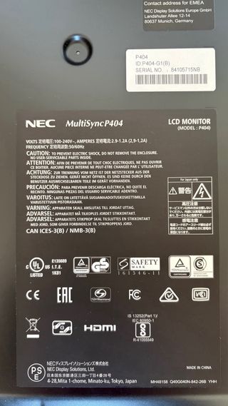 Monitor NEC MultiSync P404 Cartelería Digital