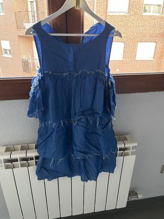 Vestido Zara azul con volantes