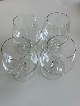4 Copas de Coñac de Cristal
