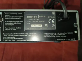Reproductor DVD Sony DVP-S435