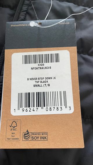 Plumífero North Face 550 niño/a impermeable 7 años