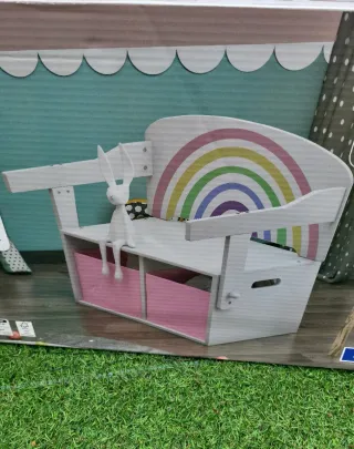 Banco/escritorio infantil con almacenaje