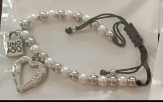 Pulsera UNOde50 Acero Quirúrgico Corazón y Candado