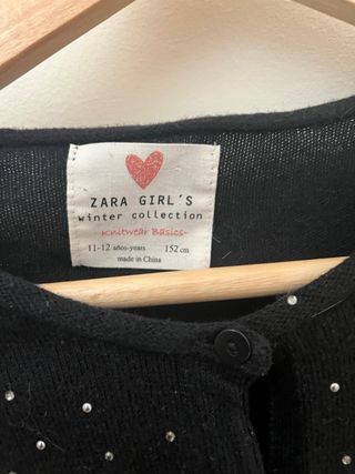 Chaqueta Zara Niña Negra Talla 11-12 Años