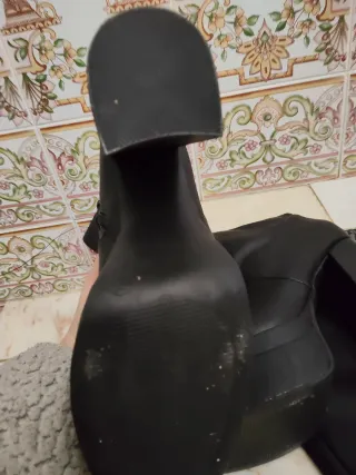 Botas de plataforma rosa,negra,blanca, talla 37