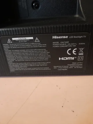 Smart TV Hisense 43 Negro para repara