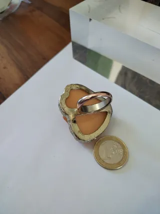 Anello agata rossa naturale montatura argento