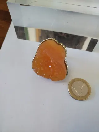 Anello agata rossa naturale montatura argento