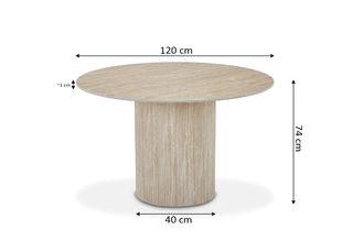 Mesa de comedor redonda madera clara