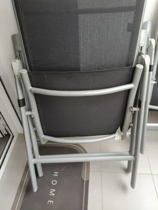 Silla plegable exterior gris