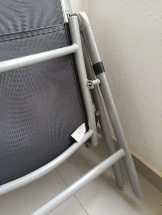 Silla plegable exterior gris