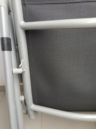 Silla plegable exterior gris