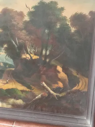 Antiguo óleo sobre lienzo principios S.XX