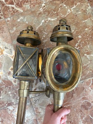 2 Faroles Antiguos dorados