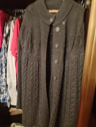 Vestido largo rayas beige y negro