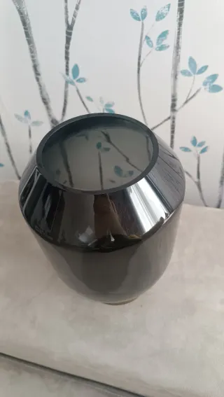 Jarrón Zara Home Cristal y Metal Dorado