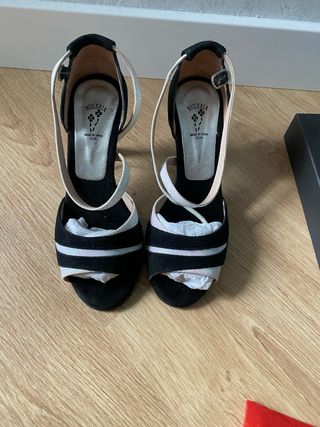 Zapatos de baile negros y glitter