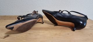 Zapatos Mascaro T39 Tacón Pequeño Negro