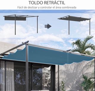 Pérgola Exterior Techo Retráctil