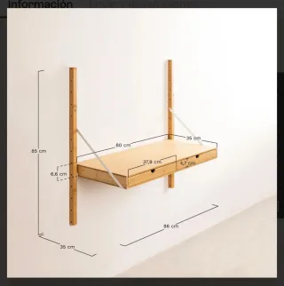 Escritorio Sklum madera y metal