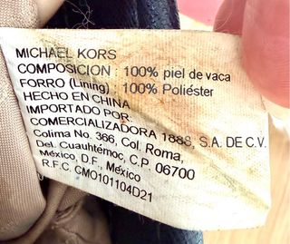 Bolso Michael Kors Azul Marino con Detalles Dorado